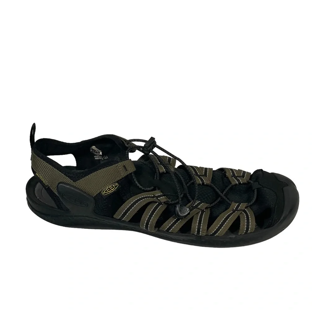 Keen Men’s Sz 47 US 13 Black Brown Outdoor Hiking Waterproof Sandal